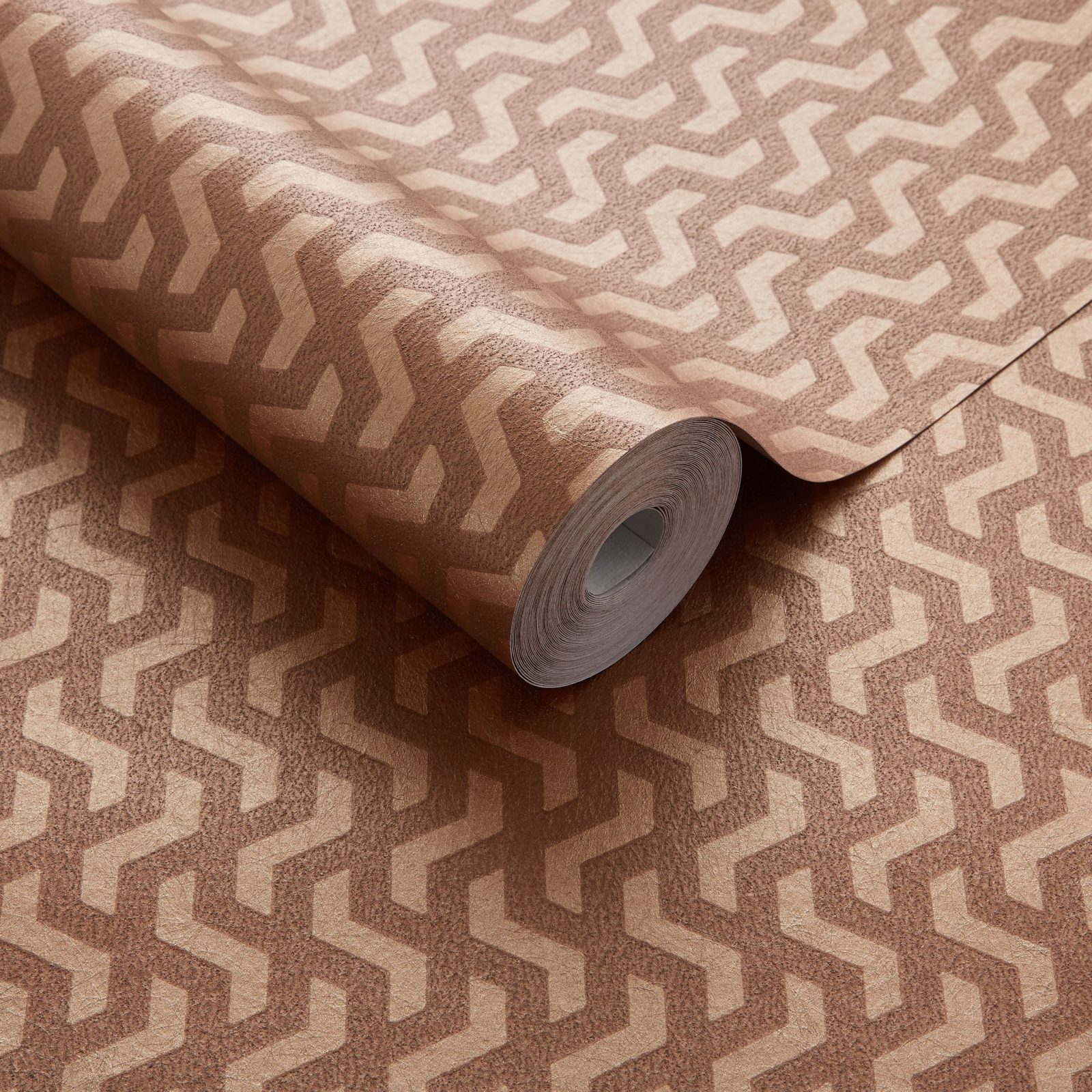 Rattan, Burnt Orange Luxury Geometric, 1838 Wallcoverings, 5.3mp / rola 3