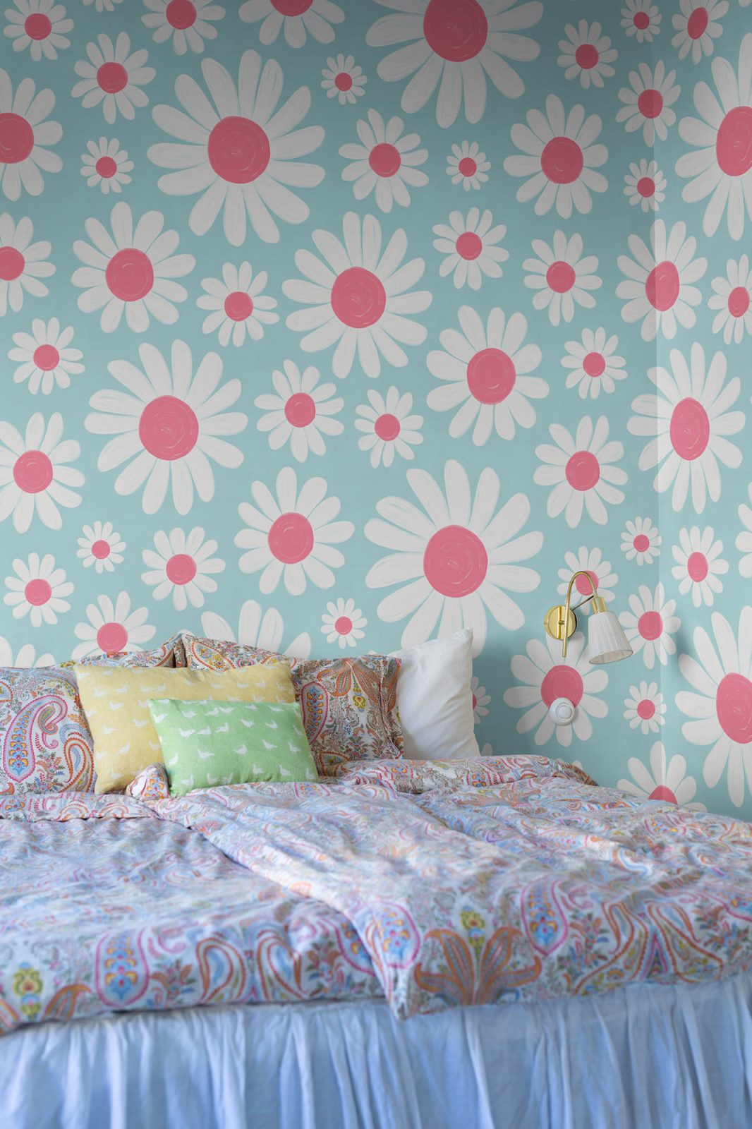 Dashing Daisies, Turquoise, Rebel Walls 3