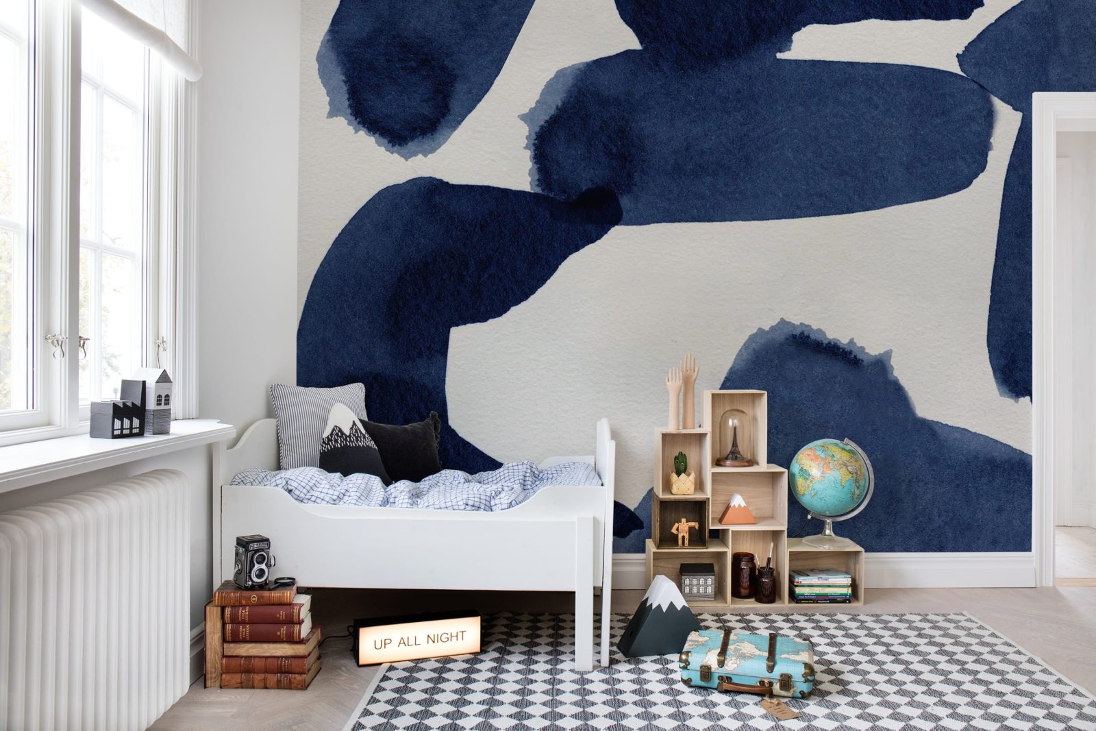 Wiggle Shapes, Blue, Rebel Walls 3