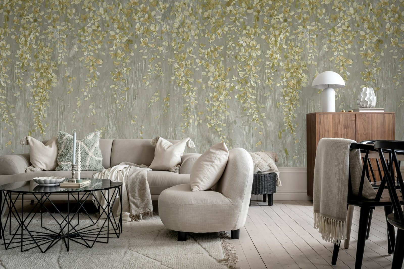 Draped Blossoms, Gold, Rebel Walls 2