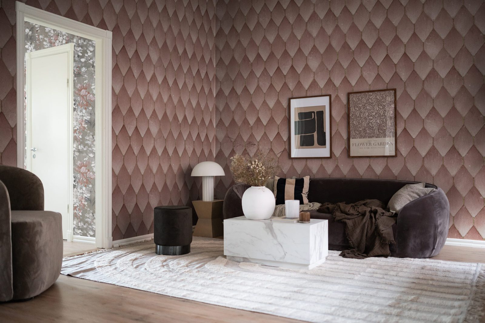 Osaka Tiles, Pink, Rebel Walls 2