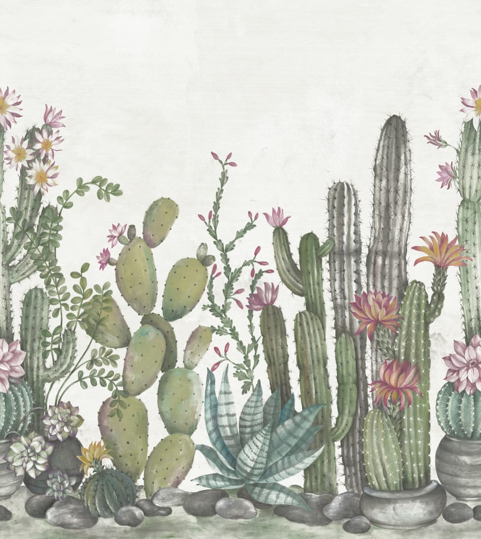 Playfull Cactus, Ivory, Rebel Walls