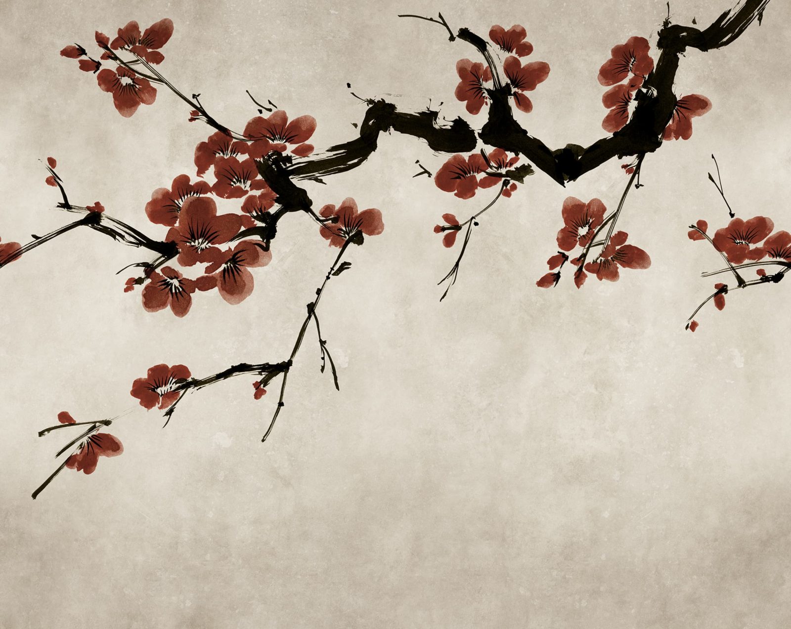 Blush of Spring, Burgundy, Rebel Walls