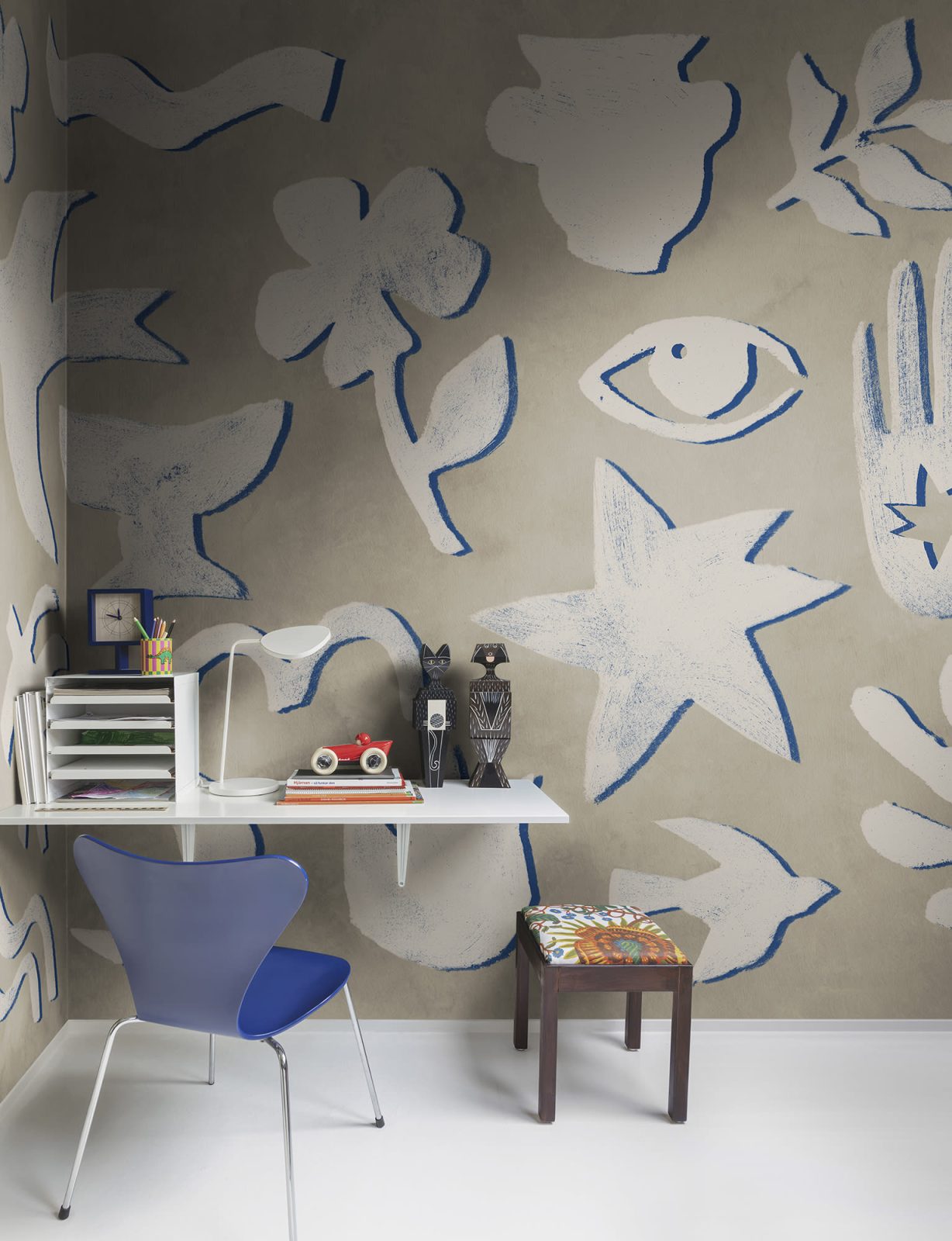 Symbolic, Blue & Beige, Rebel Walls 3
