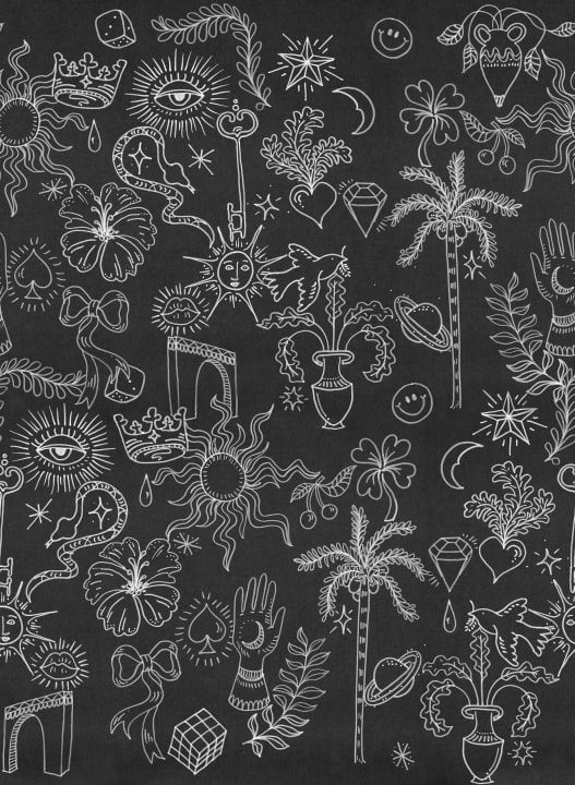 Doodle, Black, Rebel Walls
