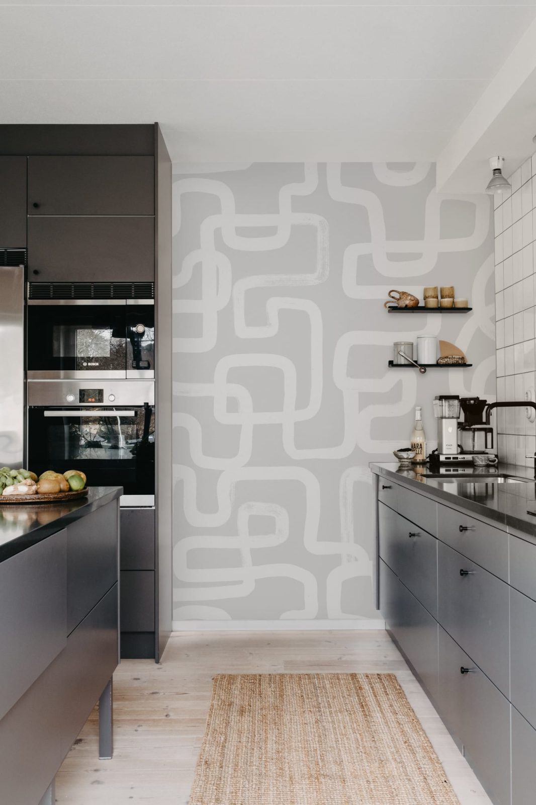 Artzy Lines, Gray, Rebel Walls 2