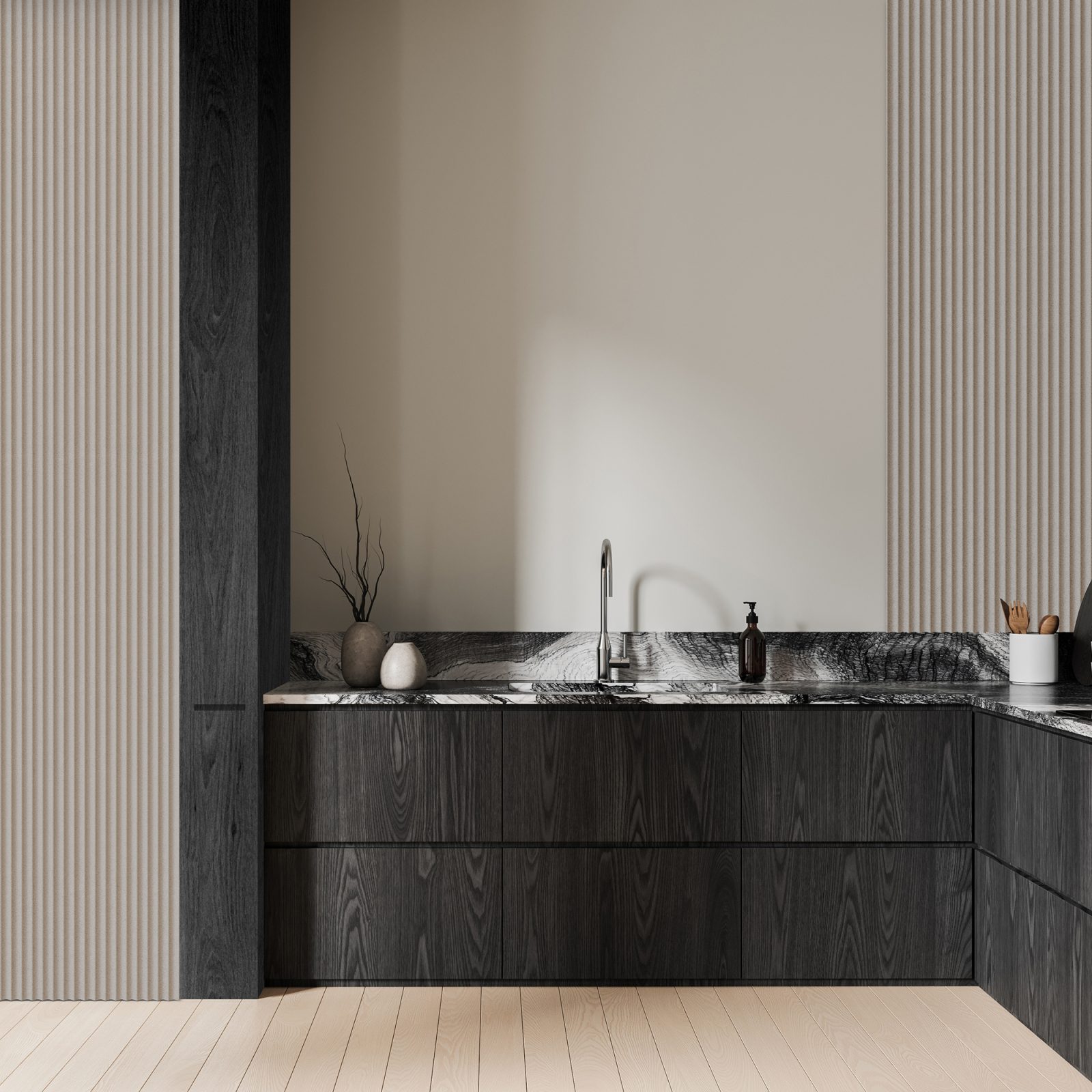 Riflaj decorativ Gresso, Stone Grey, 270x25cm, Lamelio 3