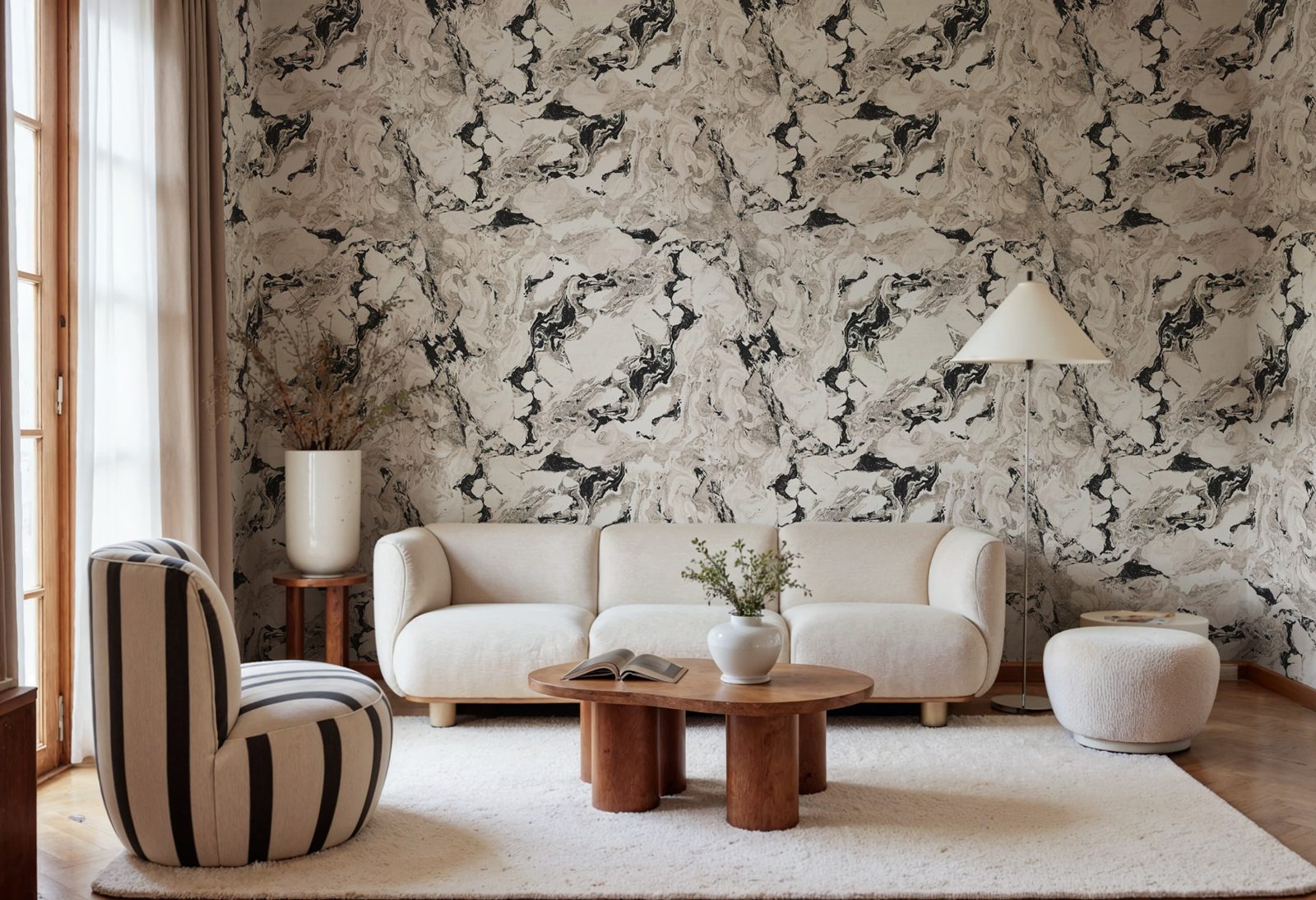 Stone Marble, Black, Rebel Walls 2