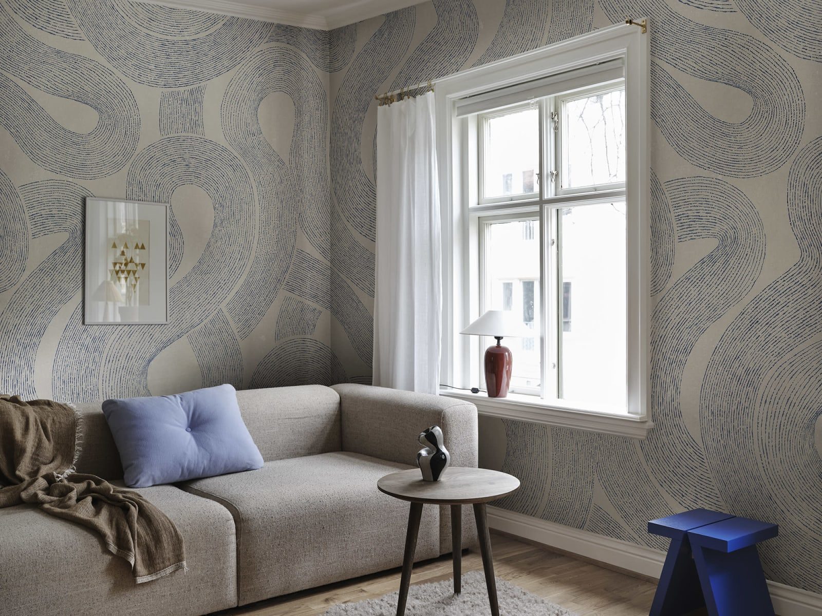 Zen Mural, Indigo Blue, Sandberg 3