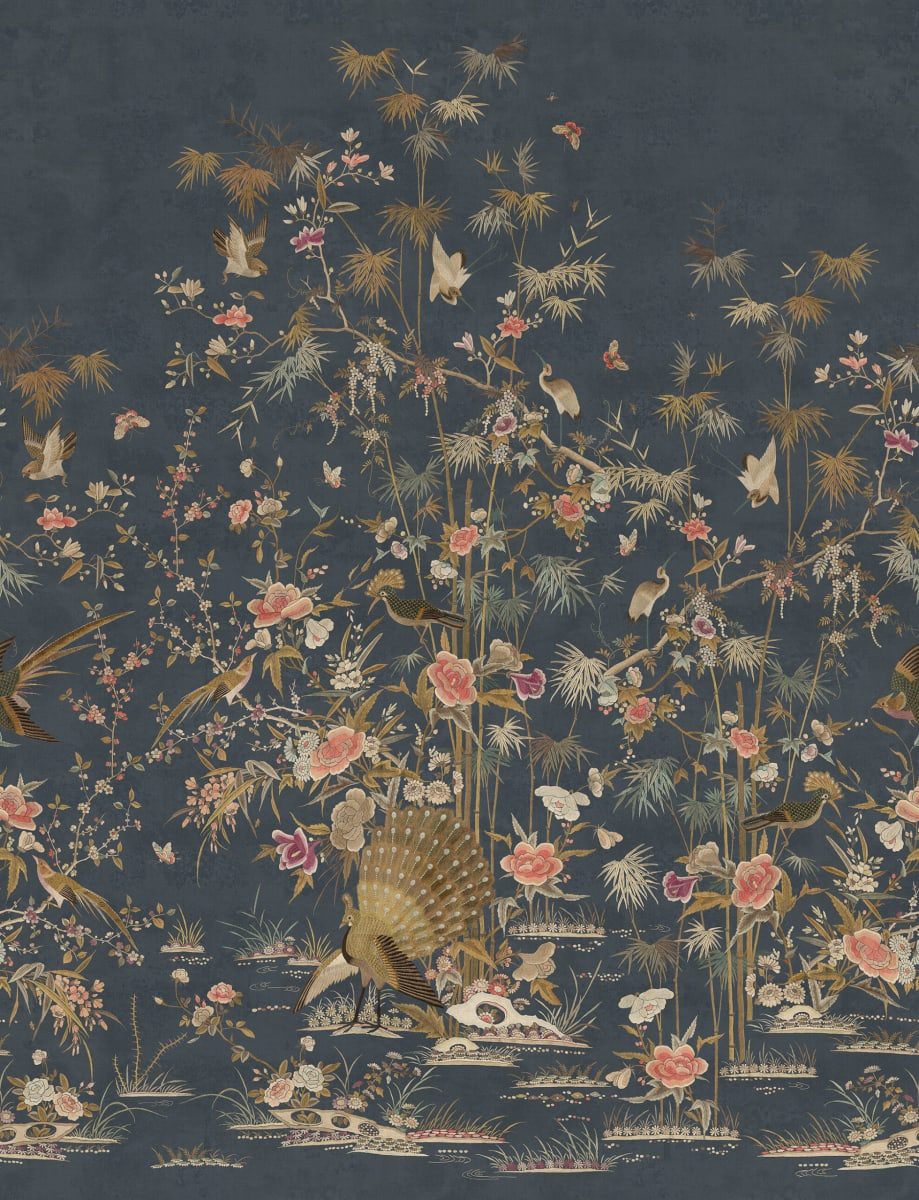 Chinoiserie Garden, Dark Blue, Sandberg