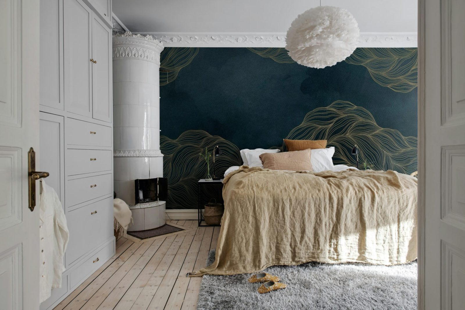 Opulence Dots, Midnight Blue, Rebel Walls 2