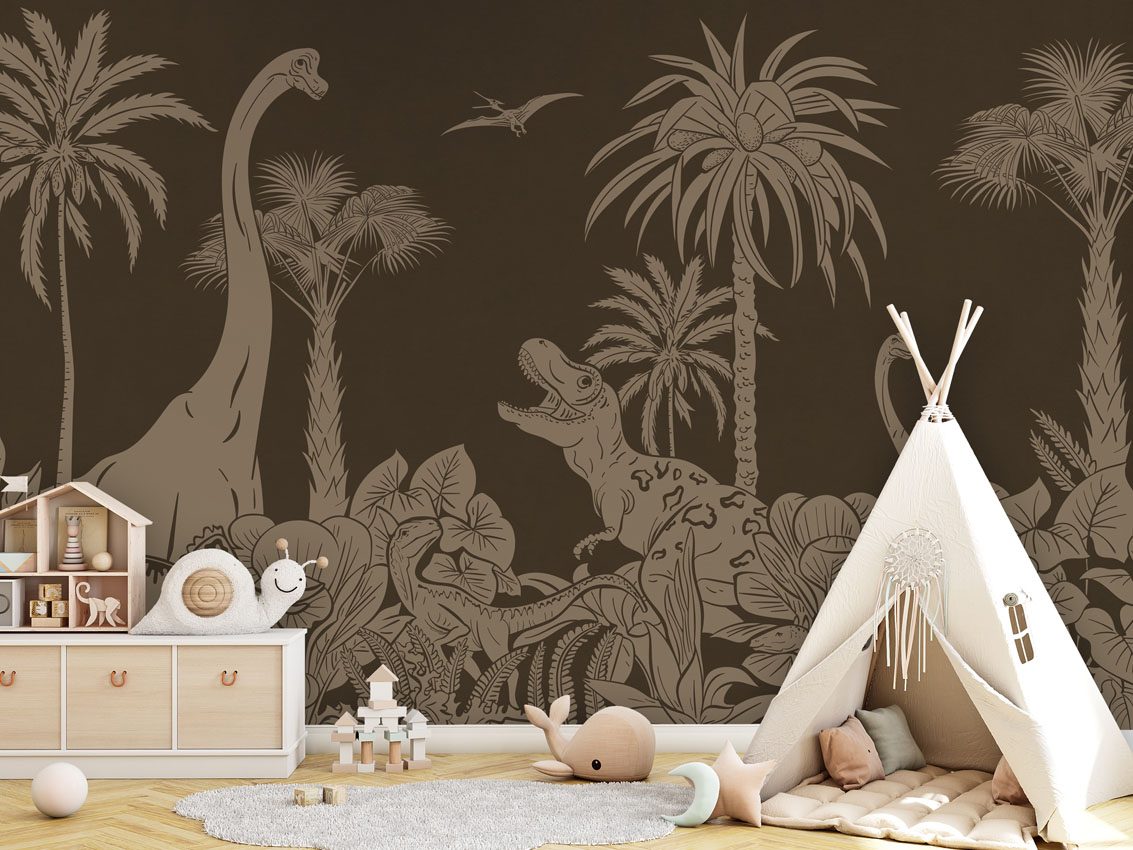 Monochrome Dino - Brown Vintage, Kikki Belle 5