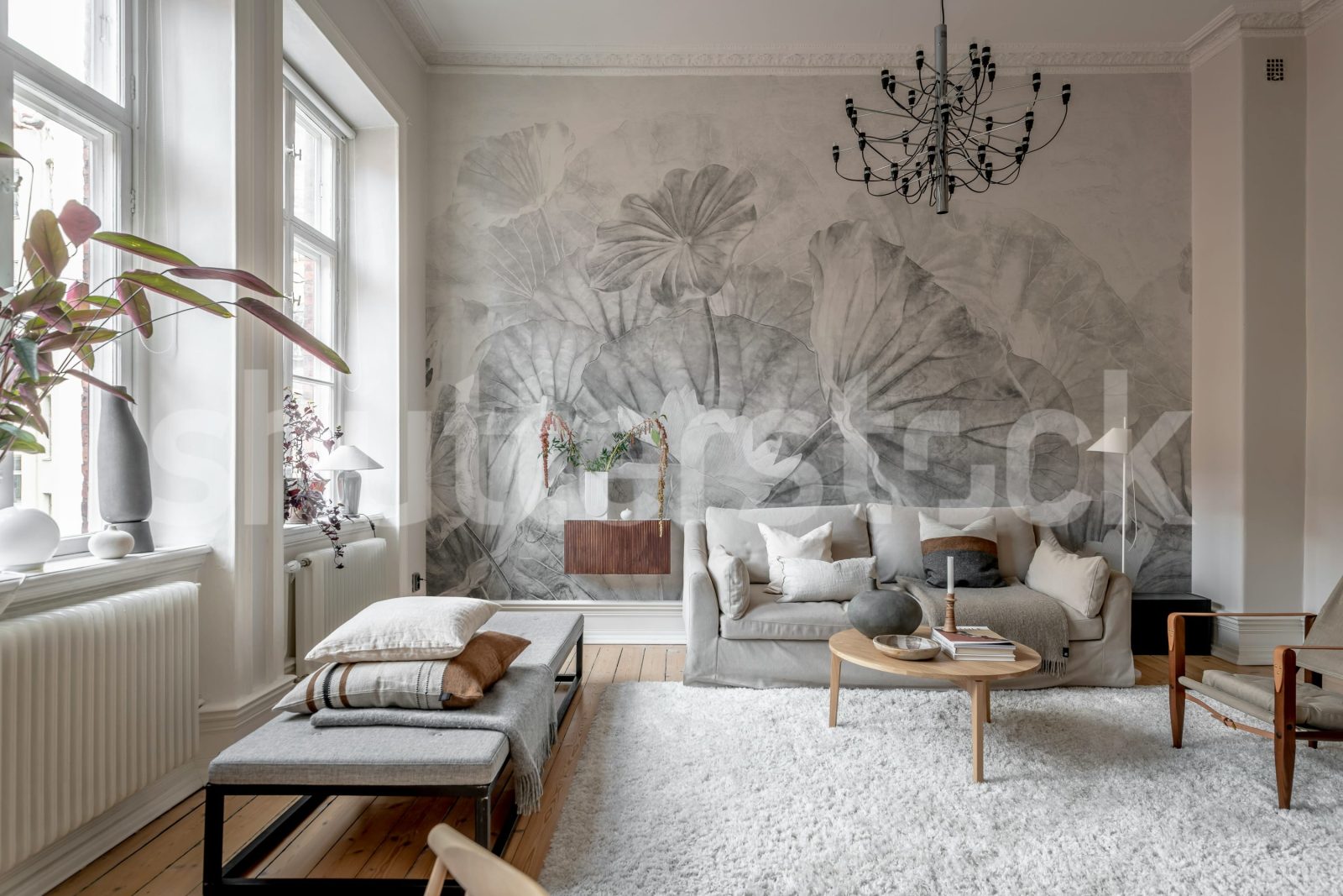 Lotus Leafs, Gray, Rebel Walls 2
