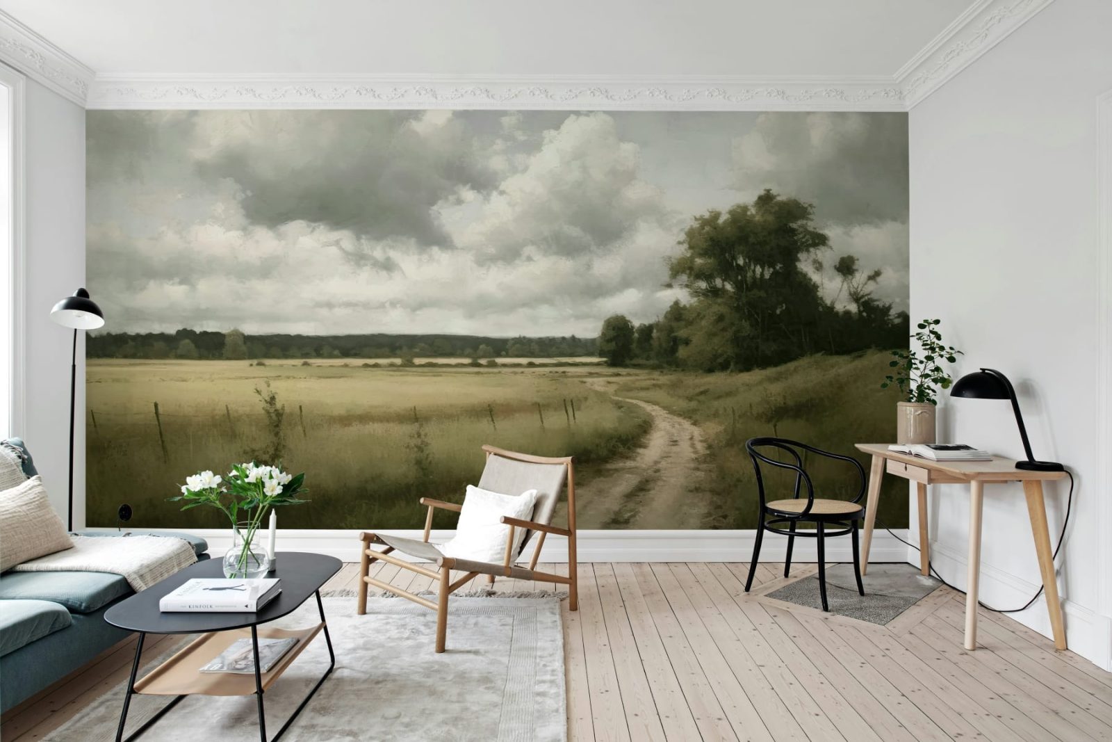 Country Road Painting, Beige, Rebel Walls 3