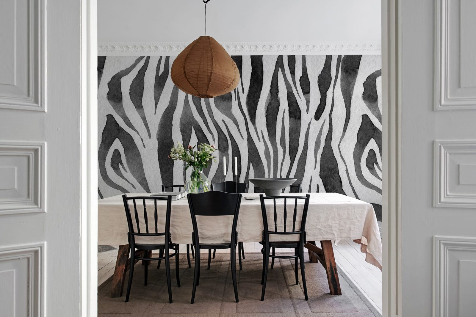 Zebra Stripes, Graphite, Rebel Walls 2