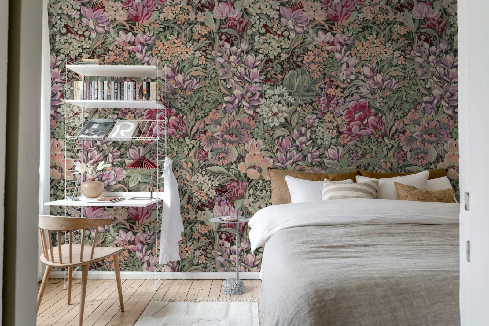 Floral Garden, Red, Rebel Walls 3