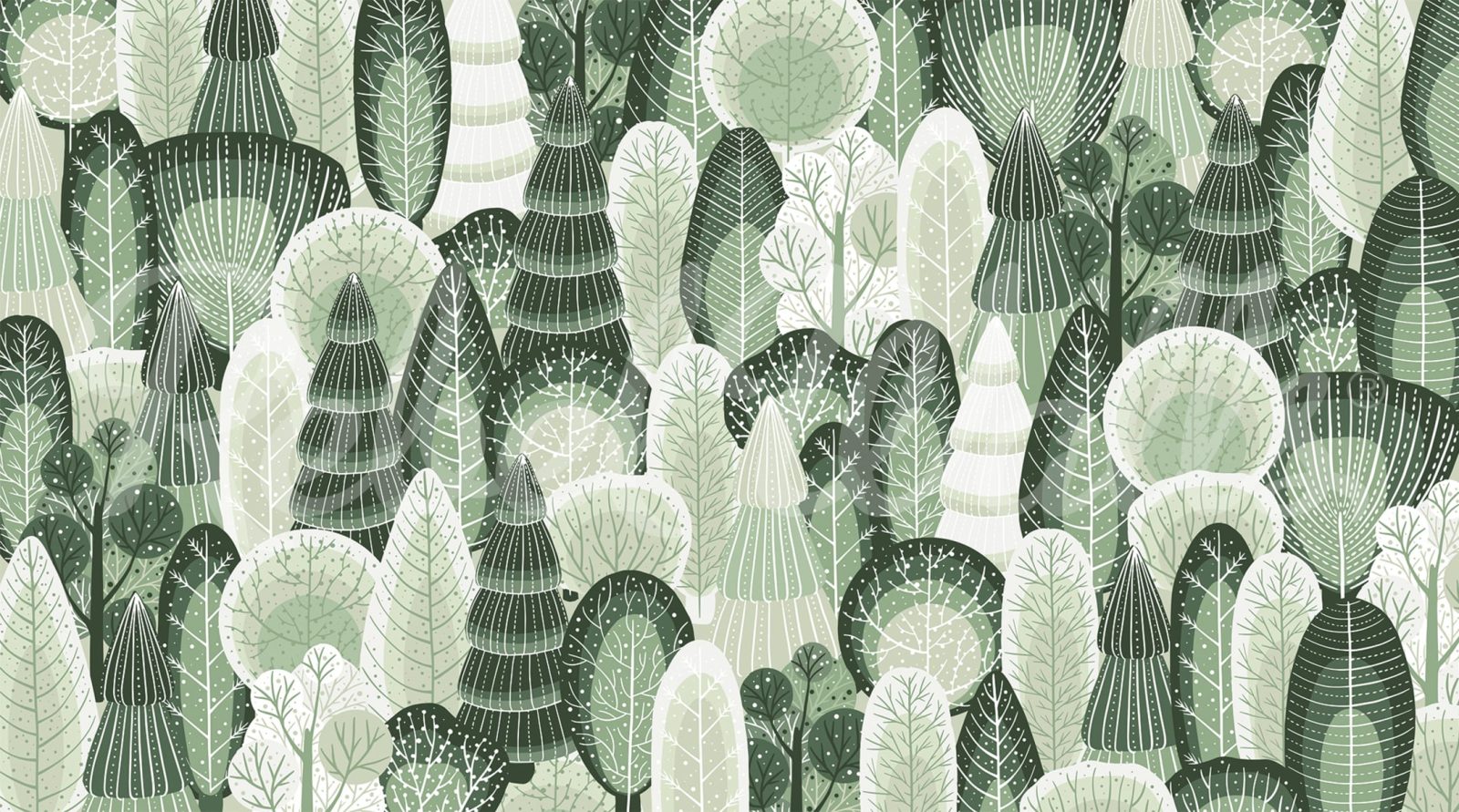 Artsy Trees, Green, Rebel Walls