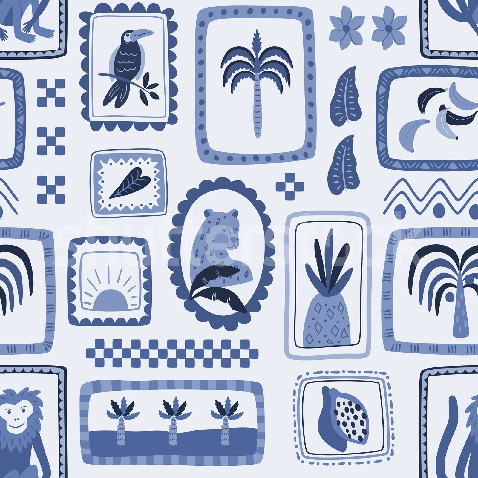 Jungle Frames, Blue, Rebel Walls