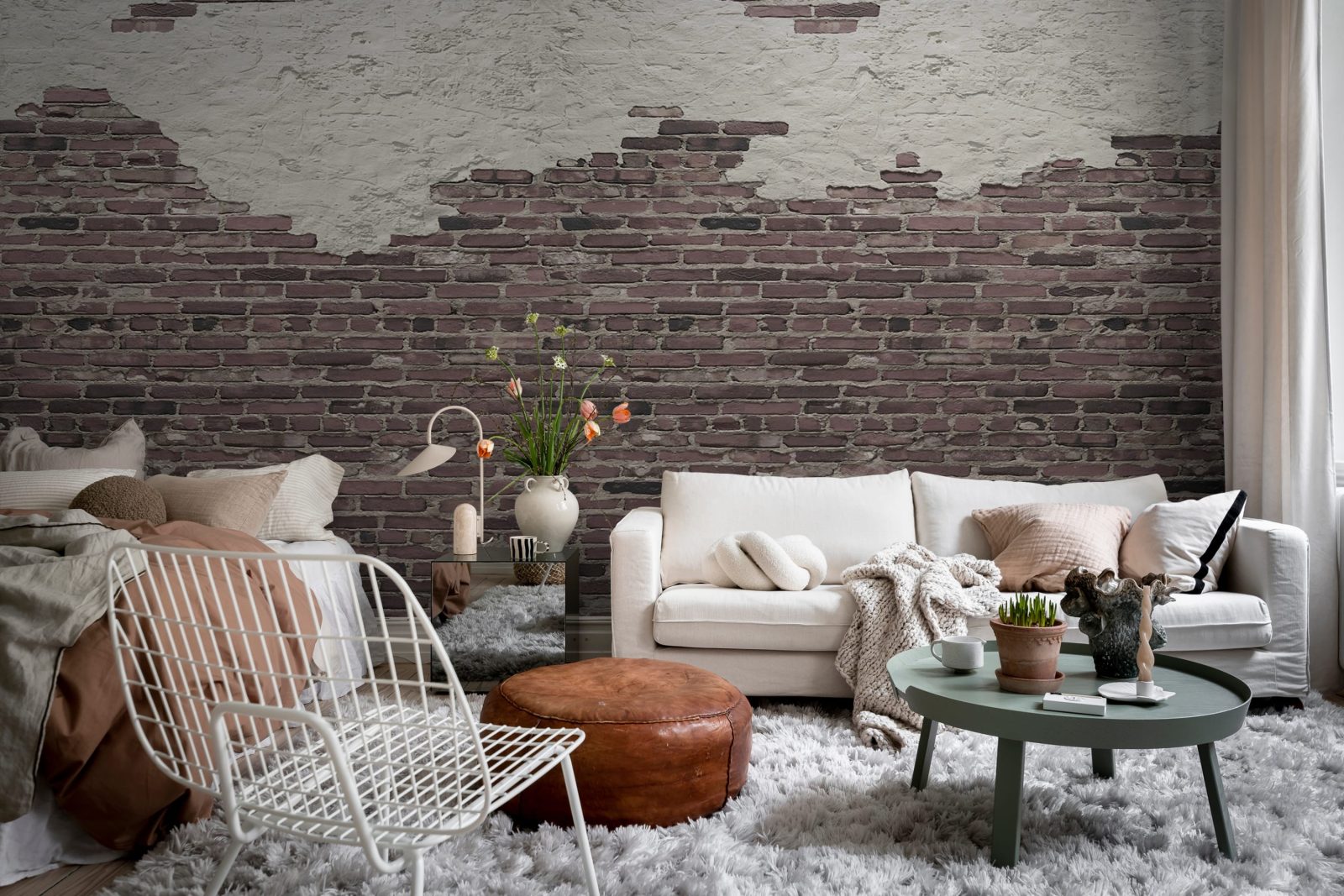 Ivory Bricks, Red, Rebel Walls 2