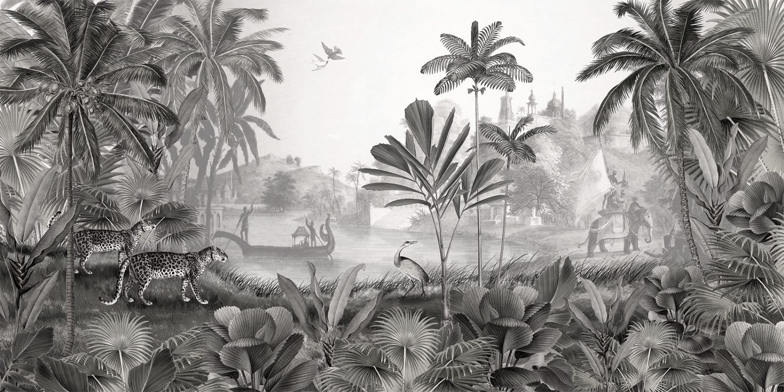 Leopard Landscape - Black and White, Sir Edward