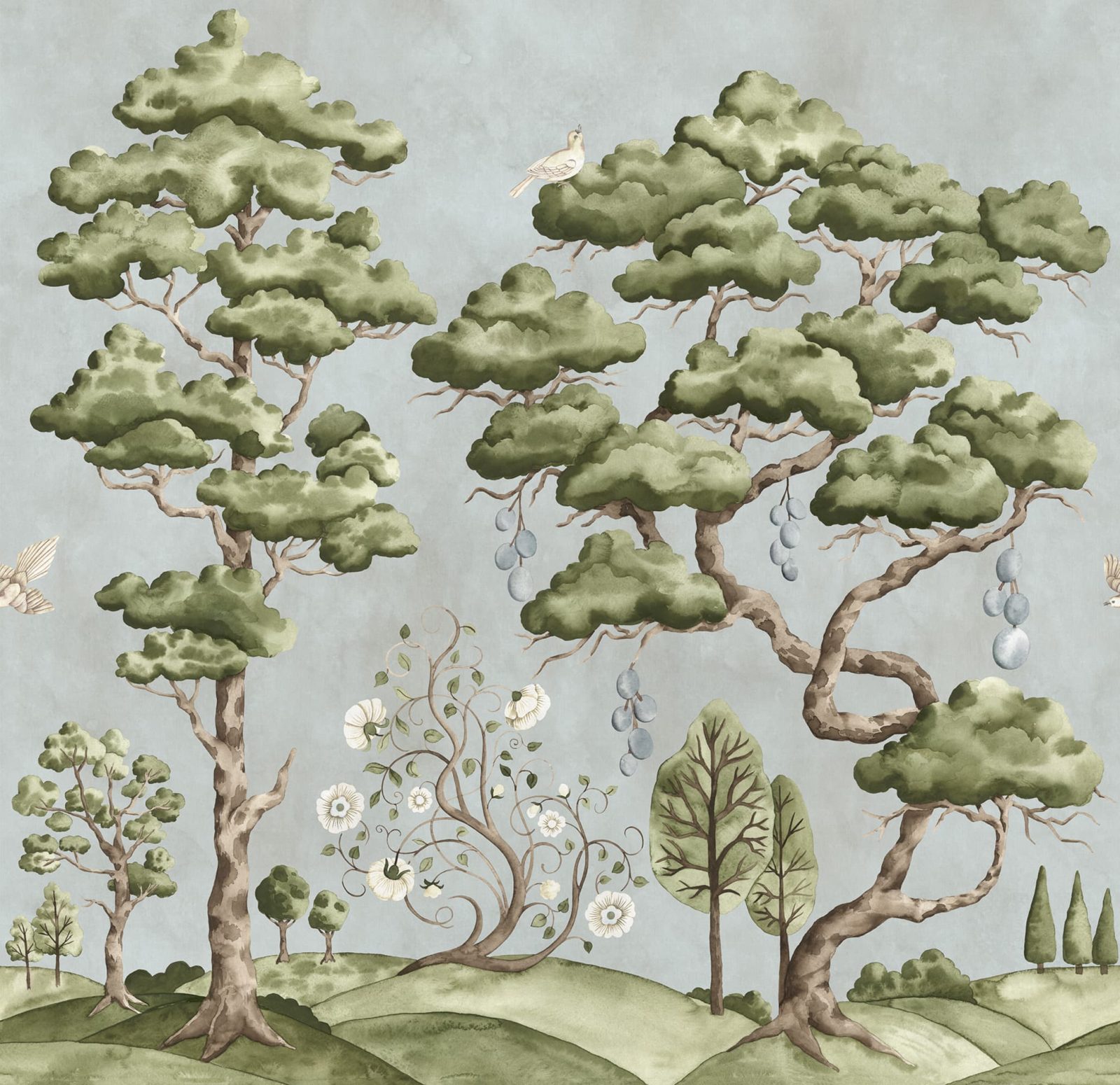 Forest Poem, Light Blue, Rebel Walls