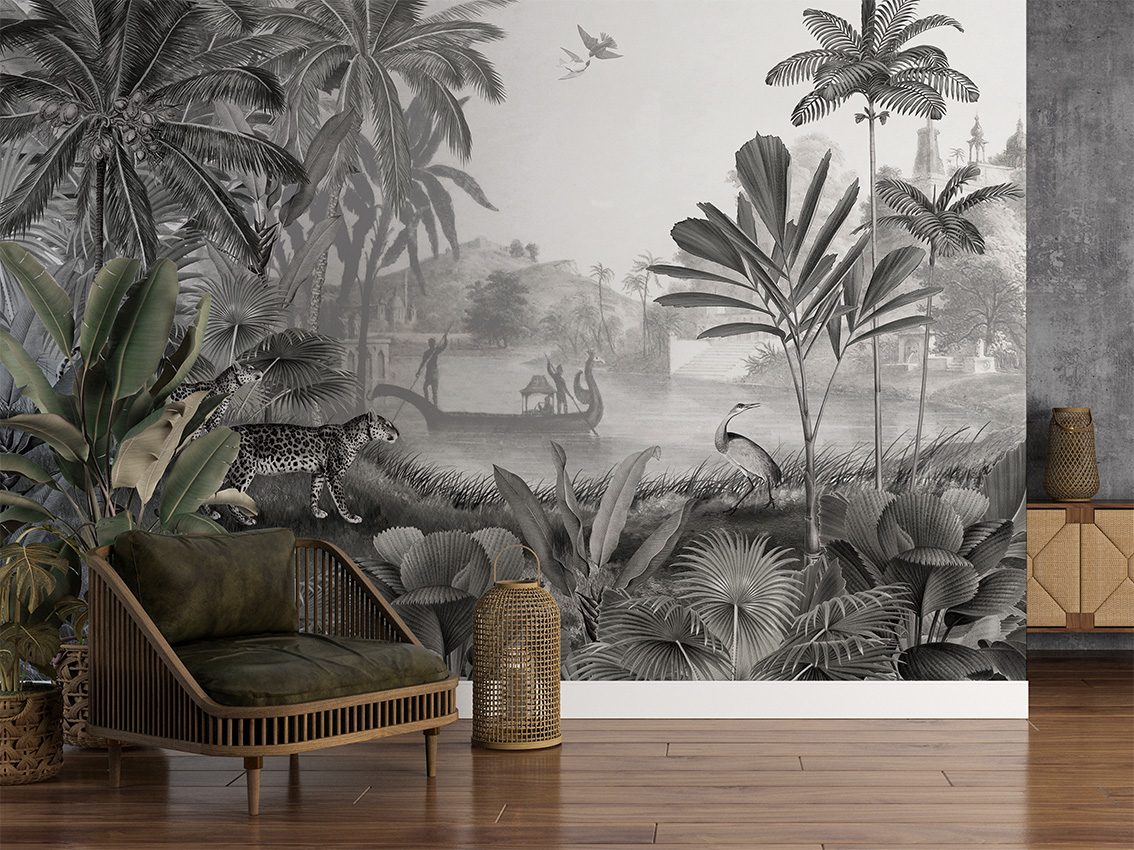 Leopard Landscape - Black and White, Sir Edward 5