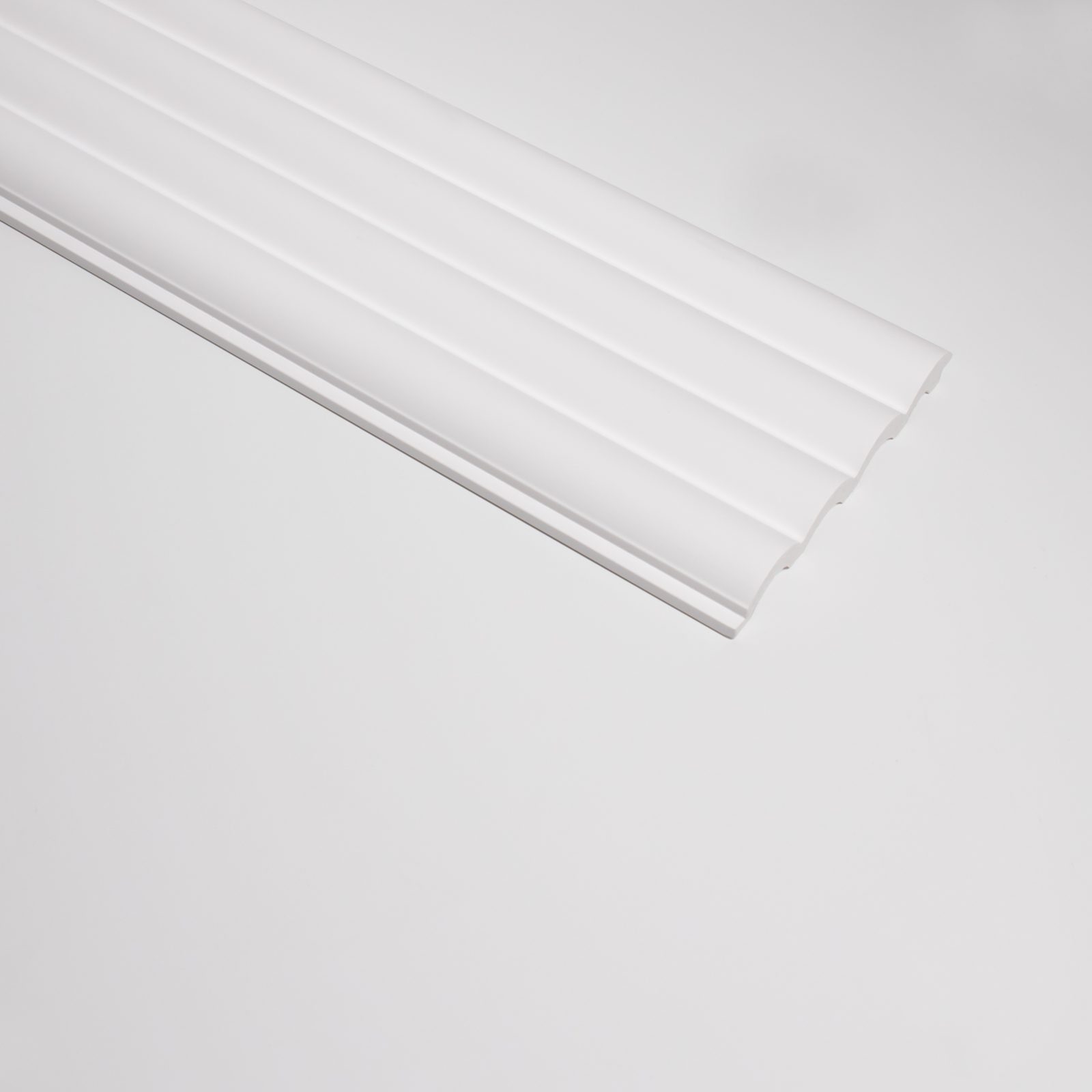 Riflaj decorativ 3D Luna, Alb, 270x12 cm, Lamelio 3