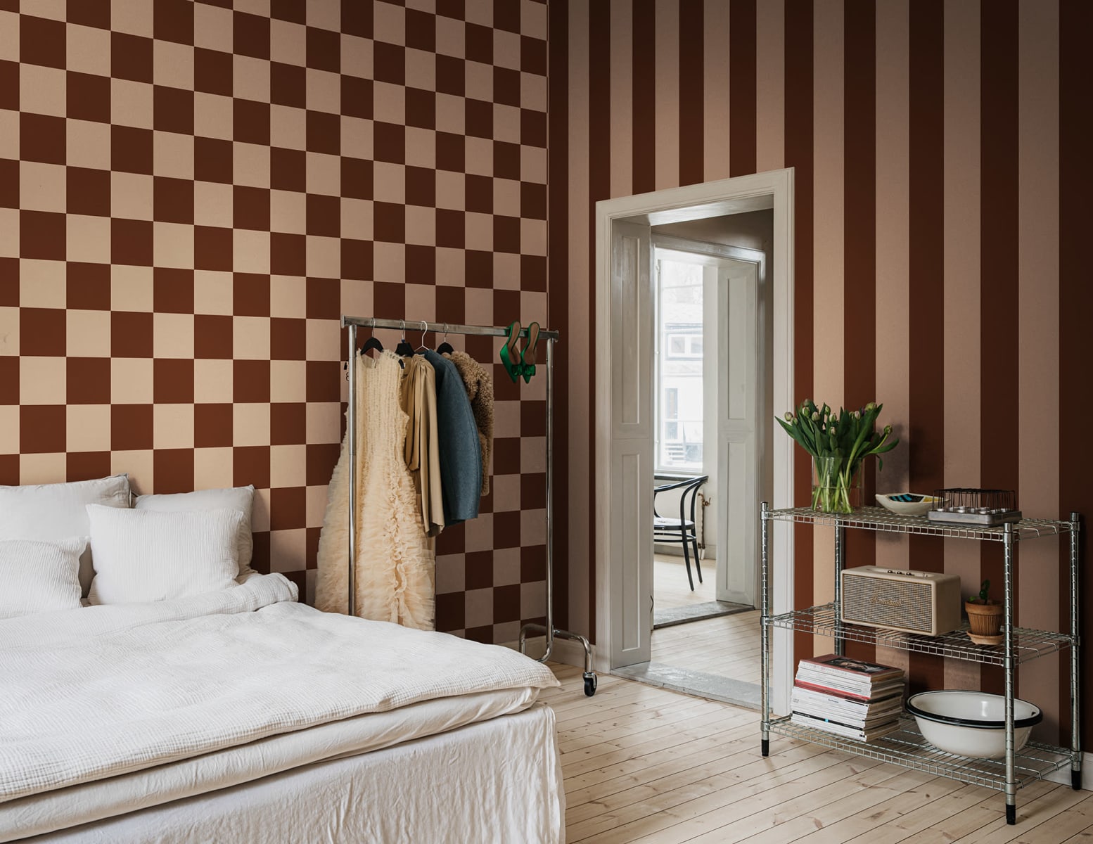 Happy Stripes, Apricot, Rebel Walls 3