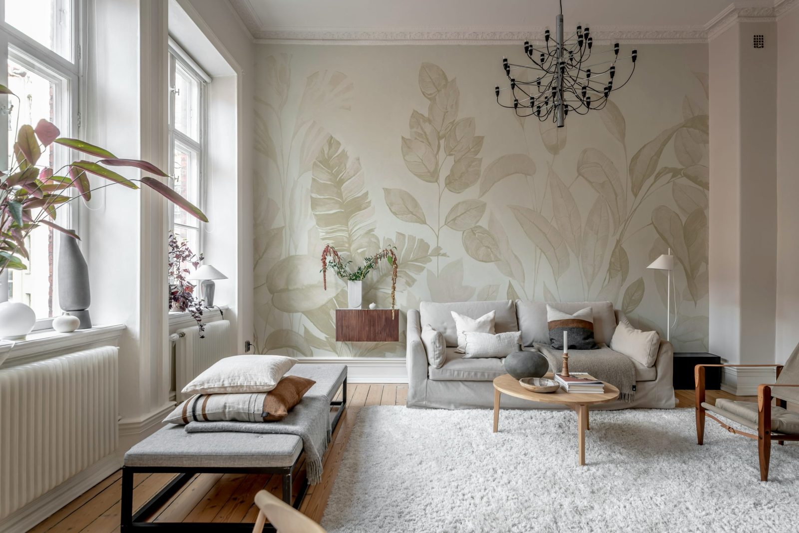 Happy Plants, Beige, Rebel Walls 2