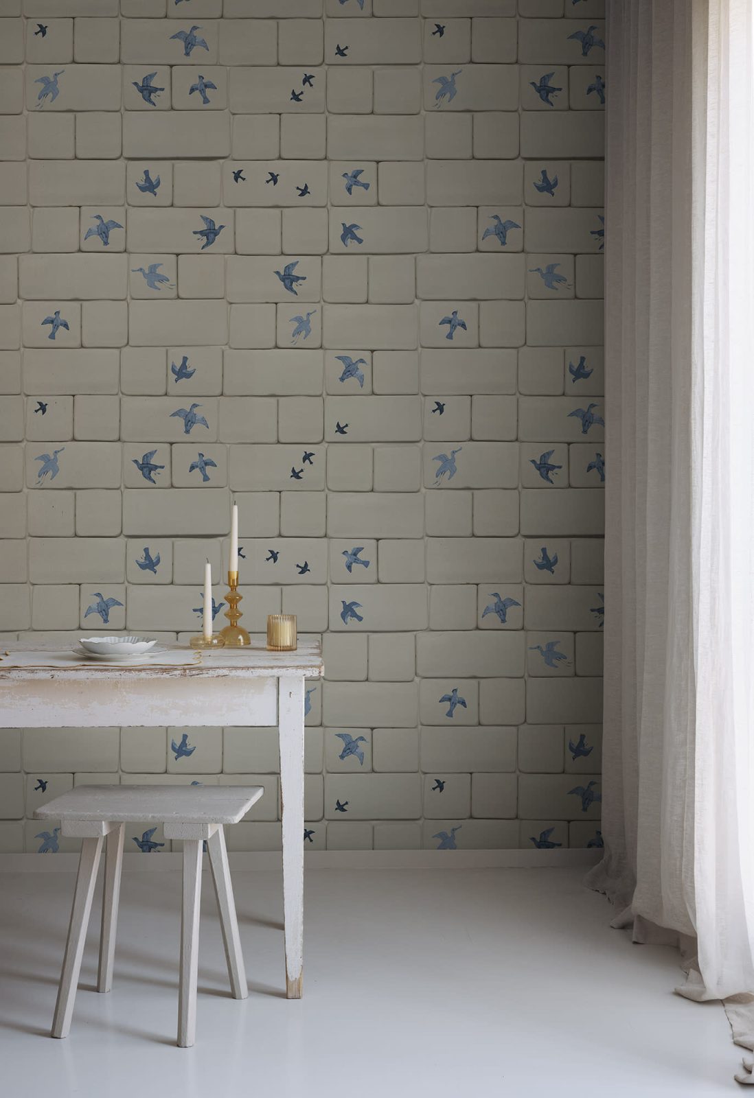 Flight of Tiles, Blue, Rebel Walls 3