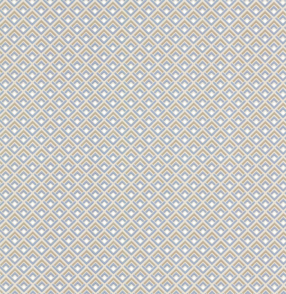 Gio, Denim Blue Grey Luxury Geometric, 1838 Wallcoverings, 5.3mp / rola