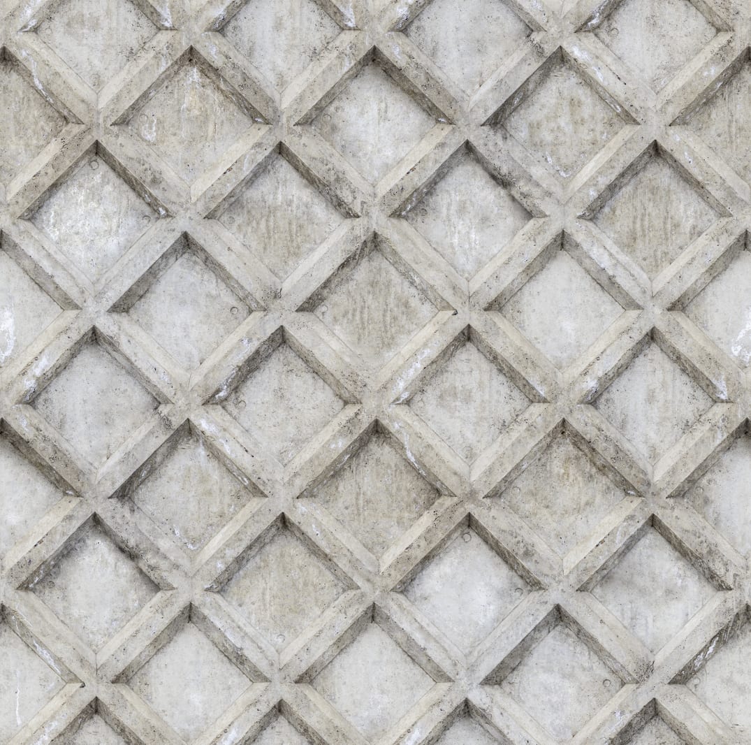 personalizabil Small Concrete Trellis, Harsh Grey, Rebel Walls, 5 mp / rola