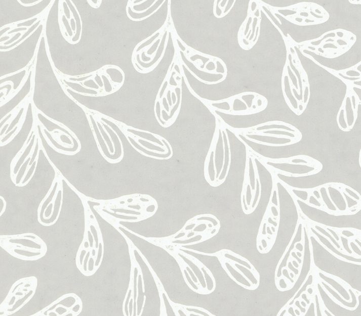 Audley, Grey Luxury Leaf, 1838 Wallcoverings, 5.3mp / rola