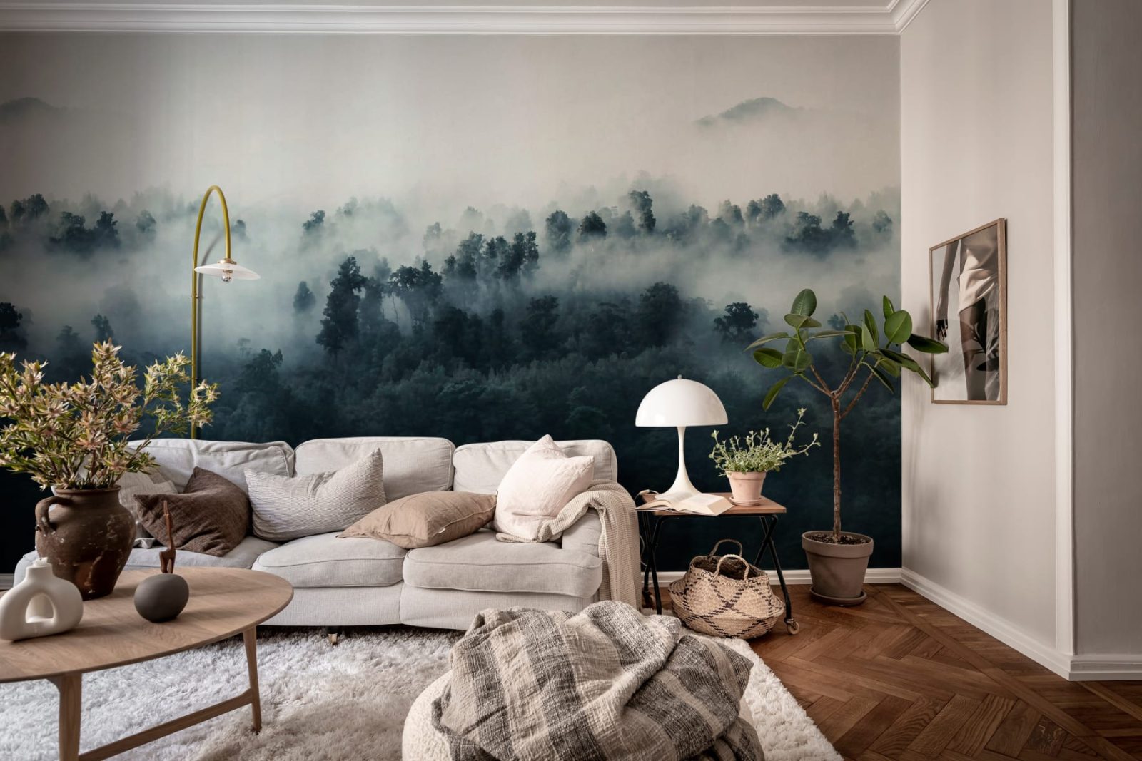 Misty Woodland, Blue, Rebel Walls 2