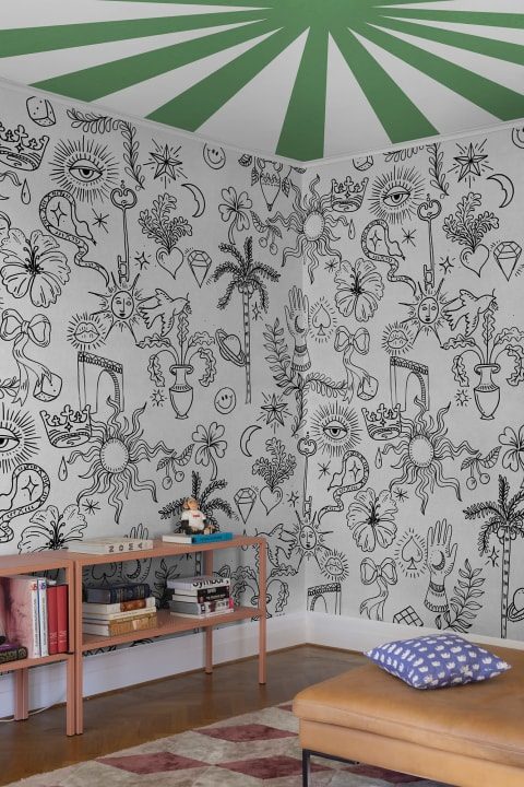 Doodle, White, Rebel Walls 2