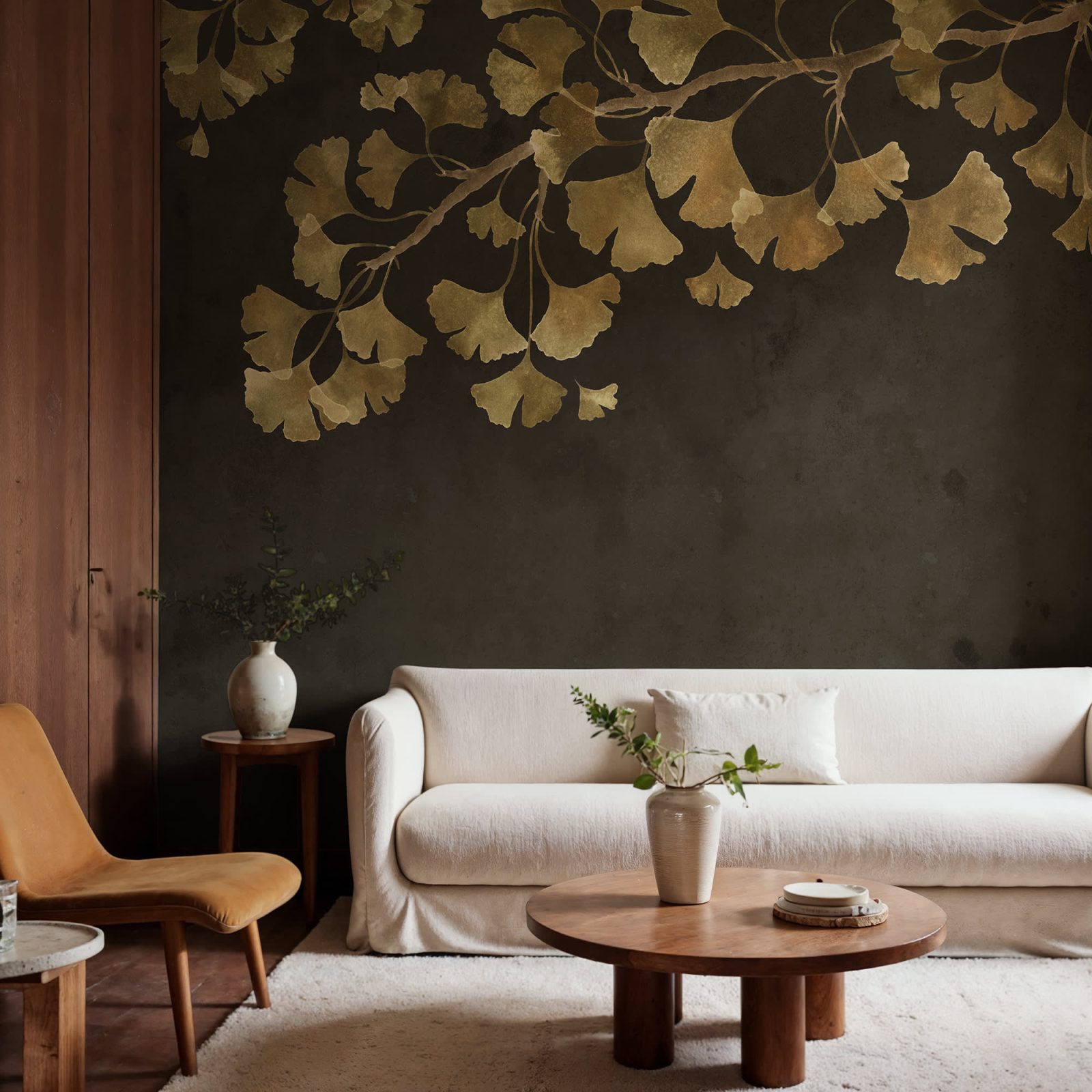Maidenhair Tree, Black, Rebel Walls 2