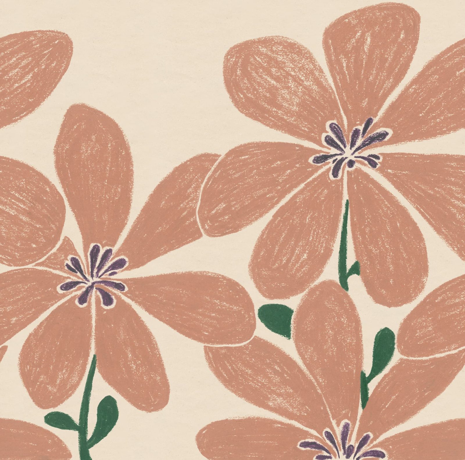 Sketched Flower, Red, Rebel Walls