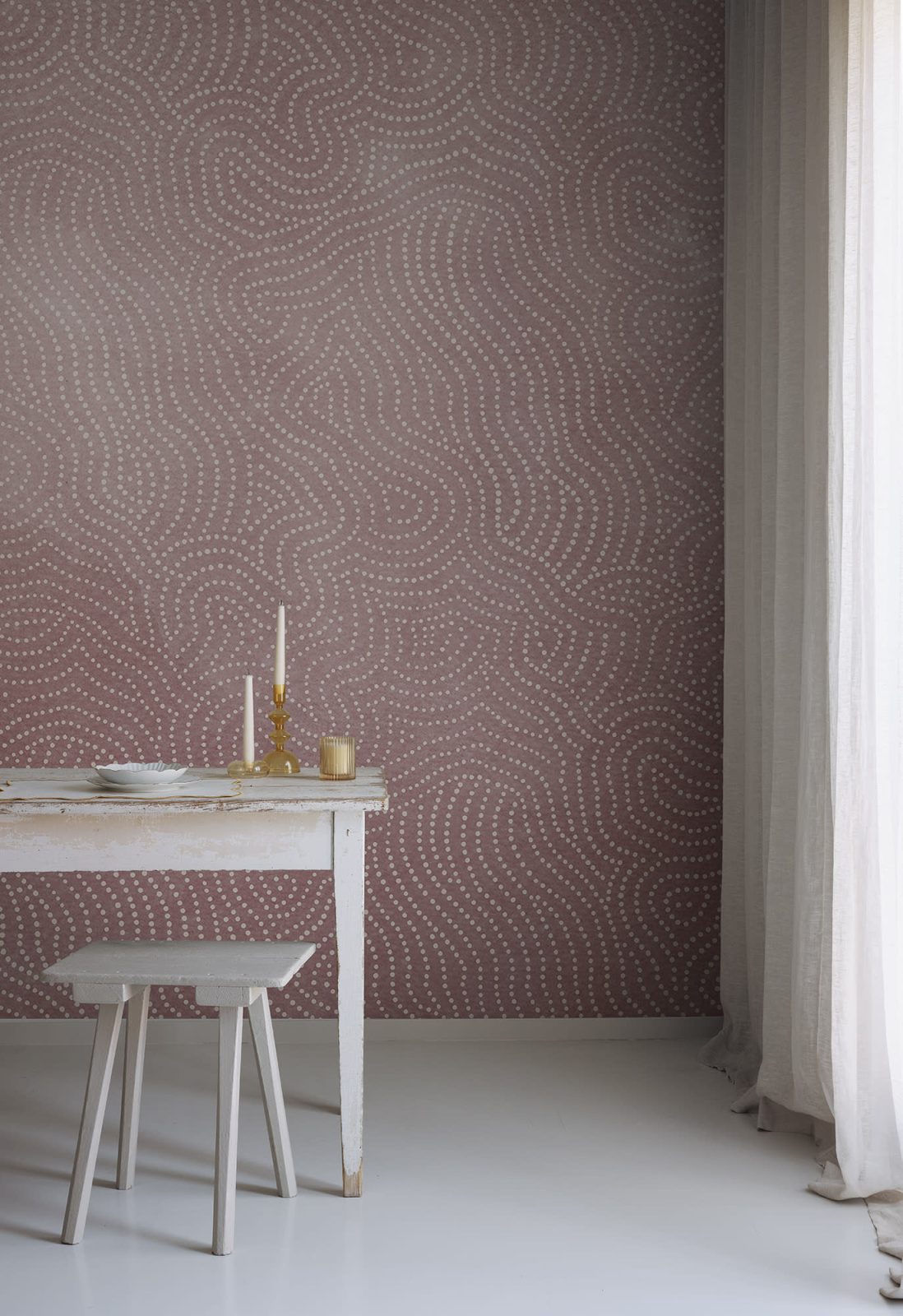 Wiggly Dots, Pink, Rebel Walls 3