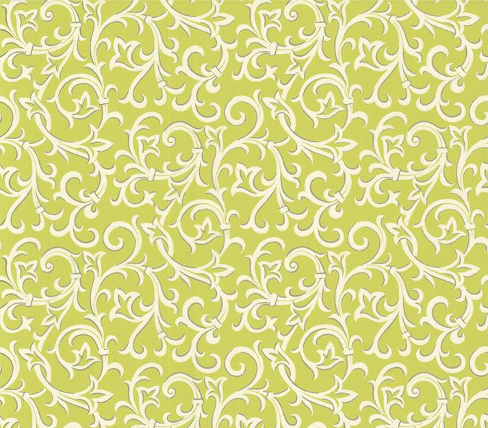 Brodsworth, Lime Green Luxury Patterned, 1838 Wallcoverings, 5.3mp / rola