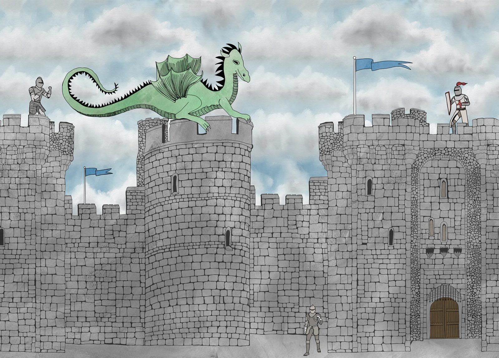 Dragon Castle, Blue, Rebel Walls