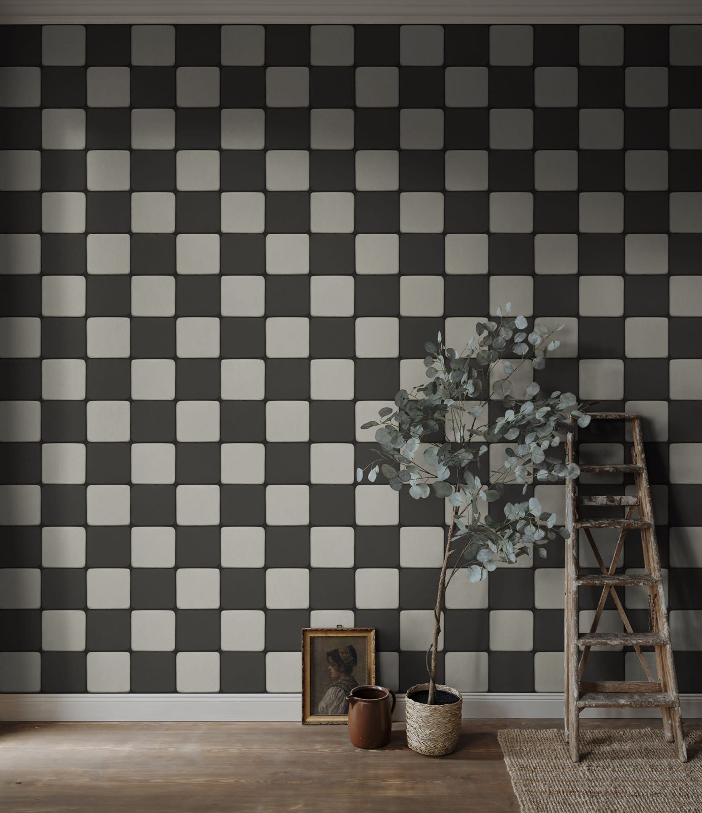 Porcelain Tiles, Graphite, Rebel Walls 2