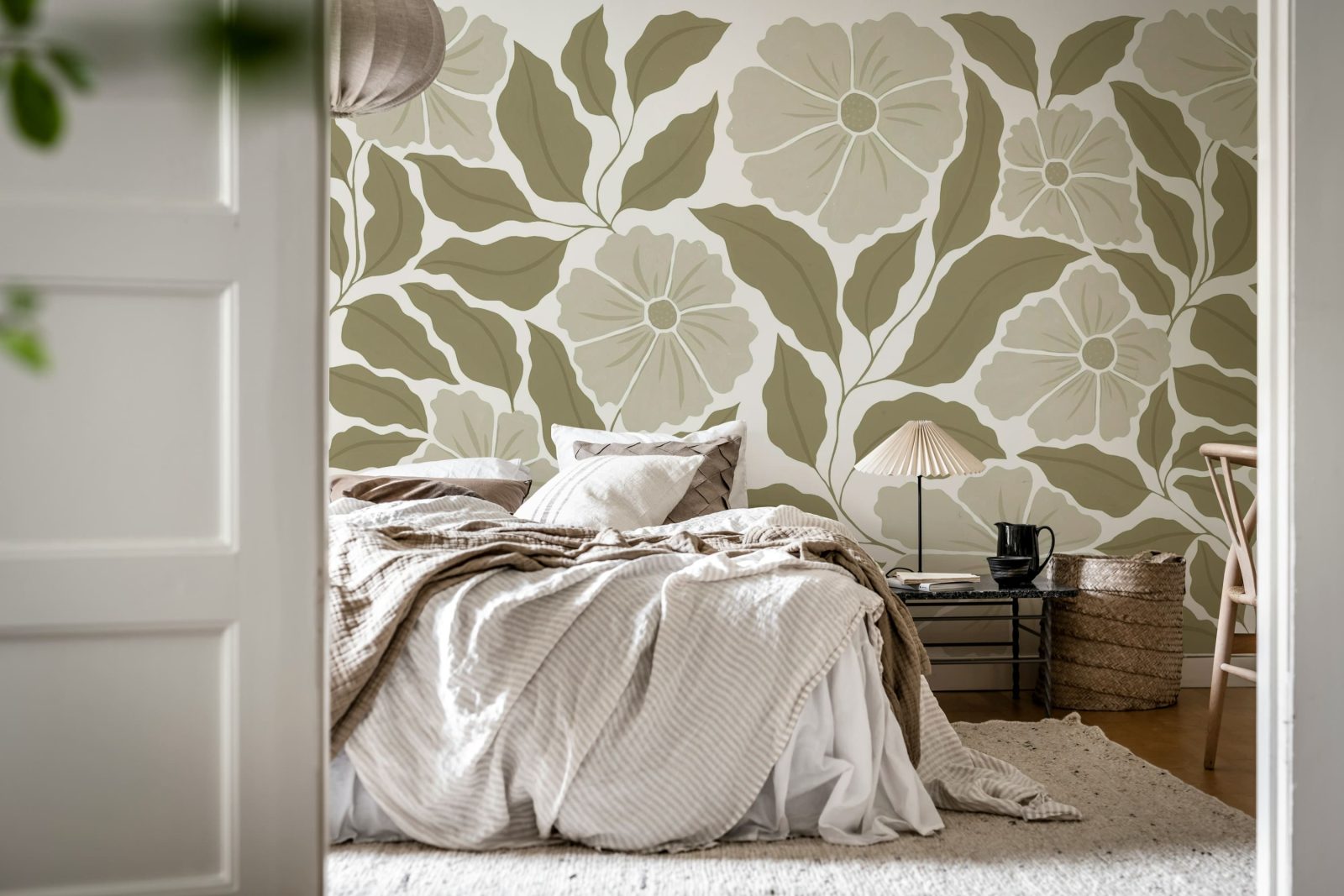 Bold Abstract Flower, Brown, Rebel Walls 3
