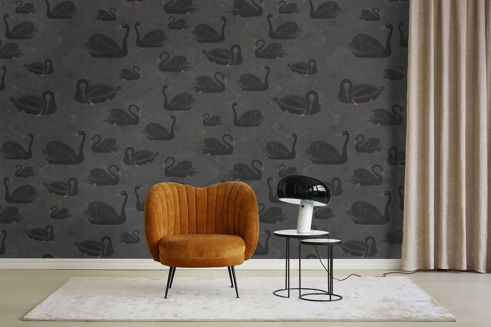 Cygne, Noir, Rebel Walls 3
