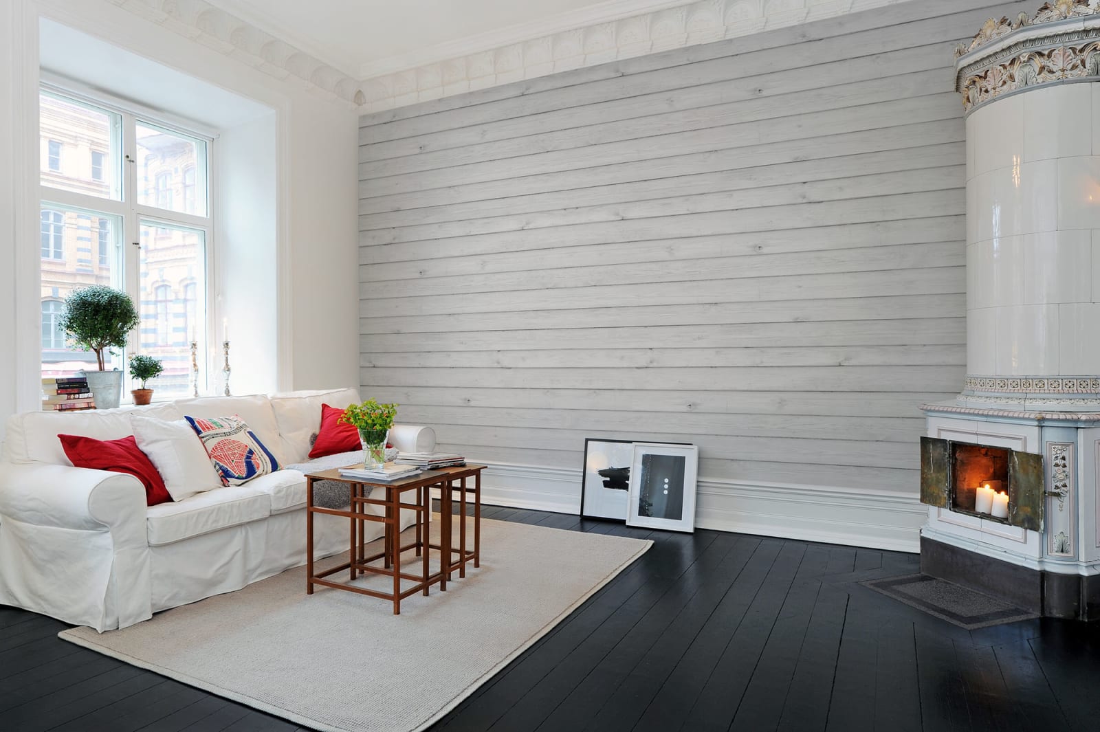 Horizontal Boards, White, Rebel Walls 3