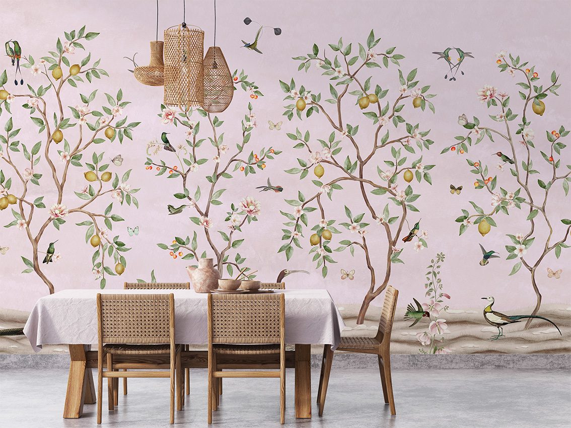 Lemon Tree Chinoiserie - Pink, Sir Edward 3
