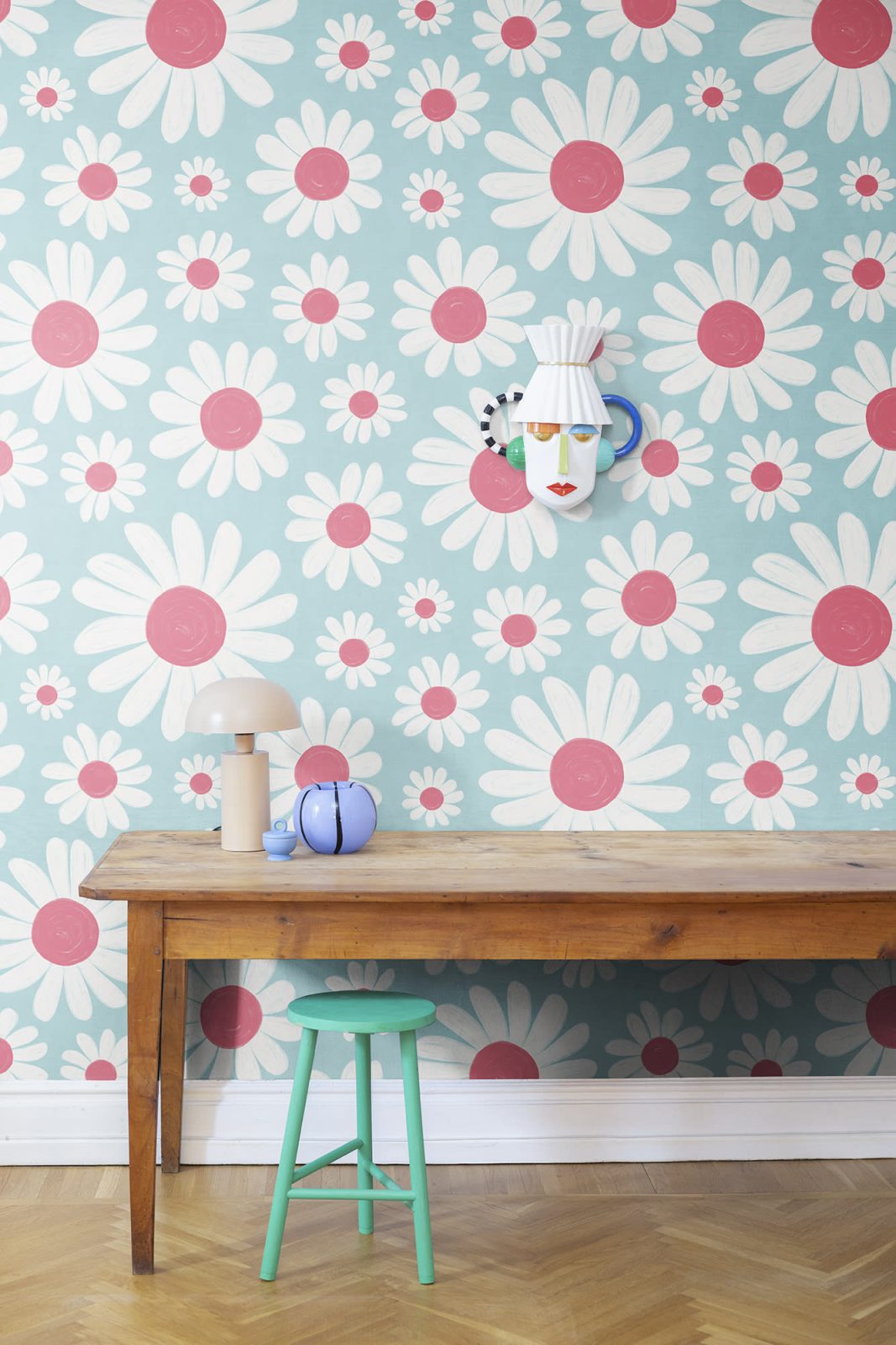 Dashing Daisies, Turquoise, Rebel Walls 2
