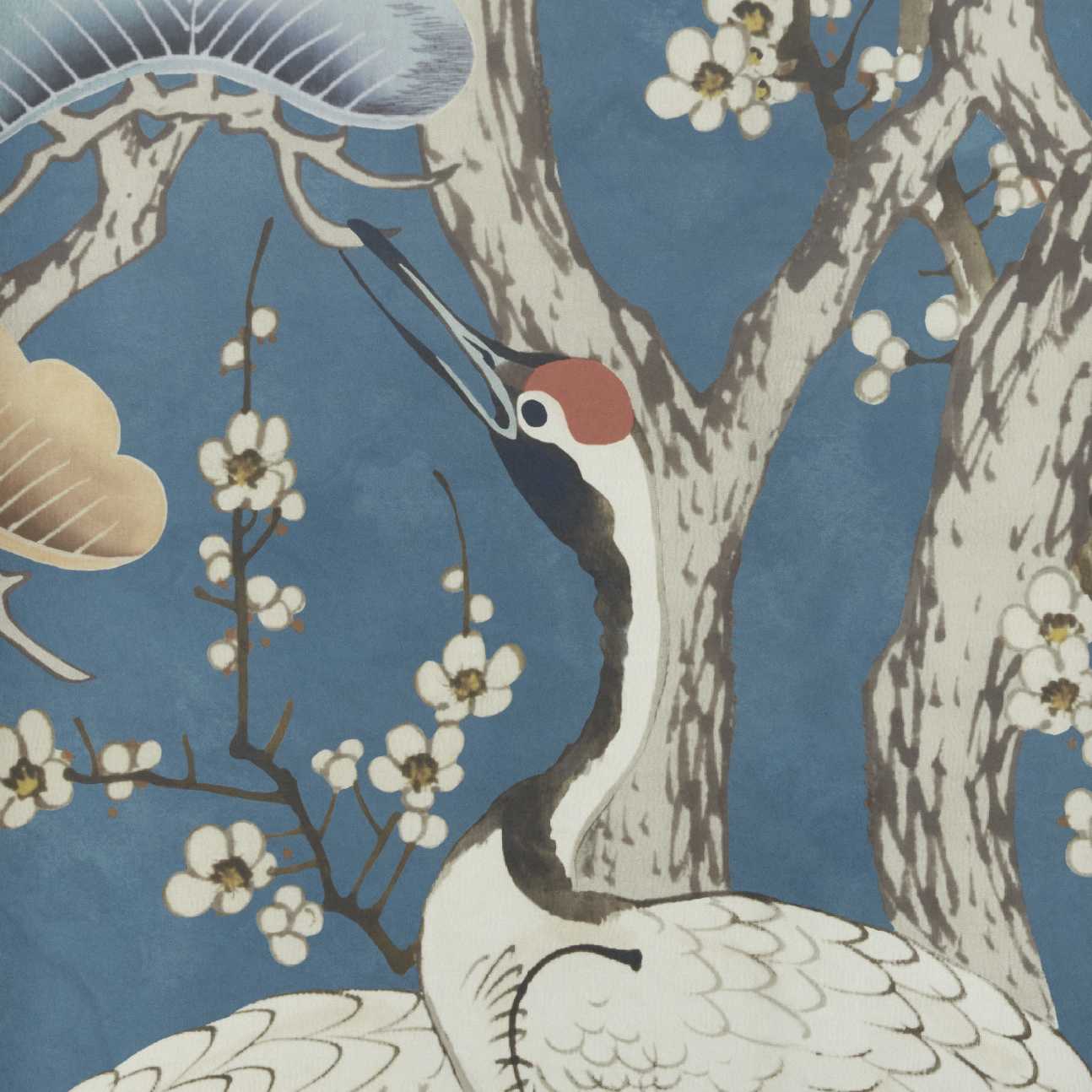 Kyoto Blossom, Prussian Blue, 1838 Wallcoverings, 6.53mp / rola