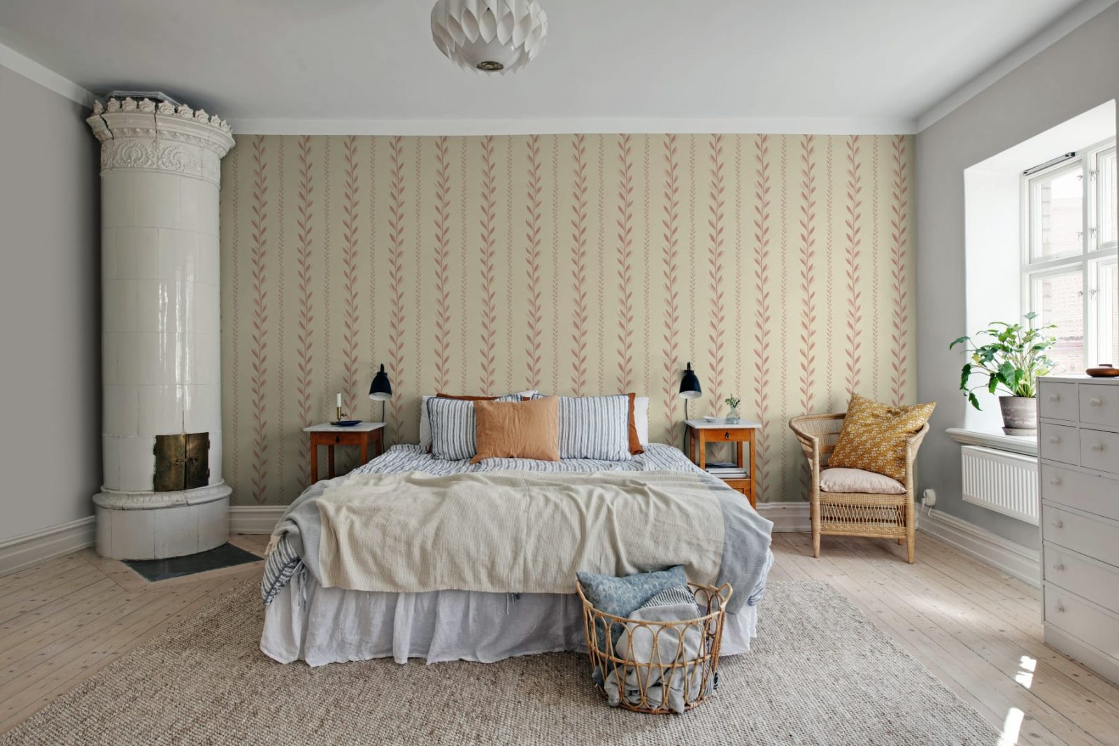 Bayleaf Stripe, Pink, Rebel Walls 2