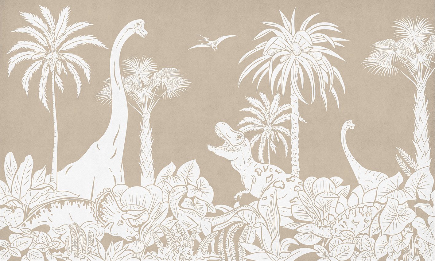 Monochrome Dino - Brown, Kikki Belle