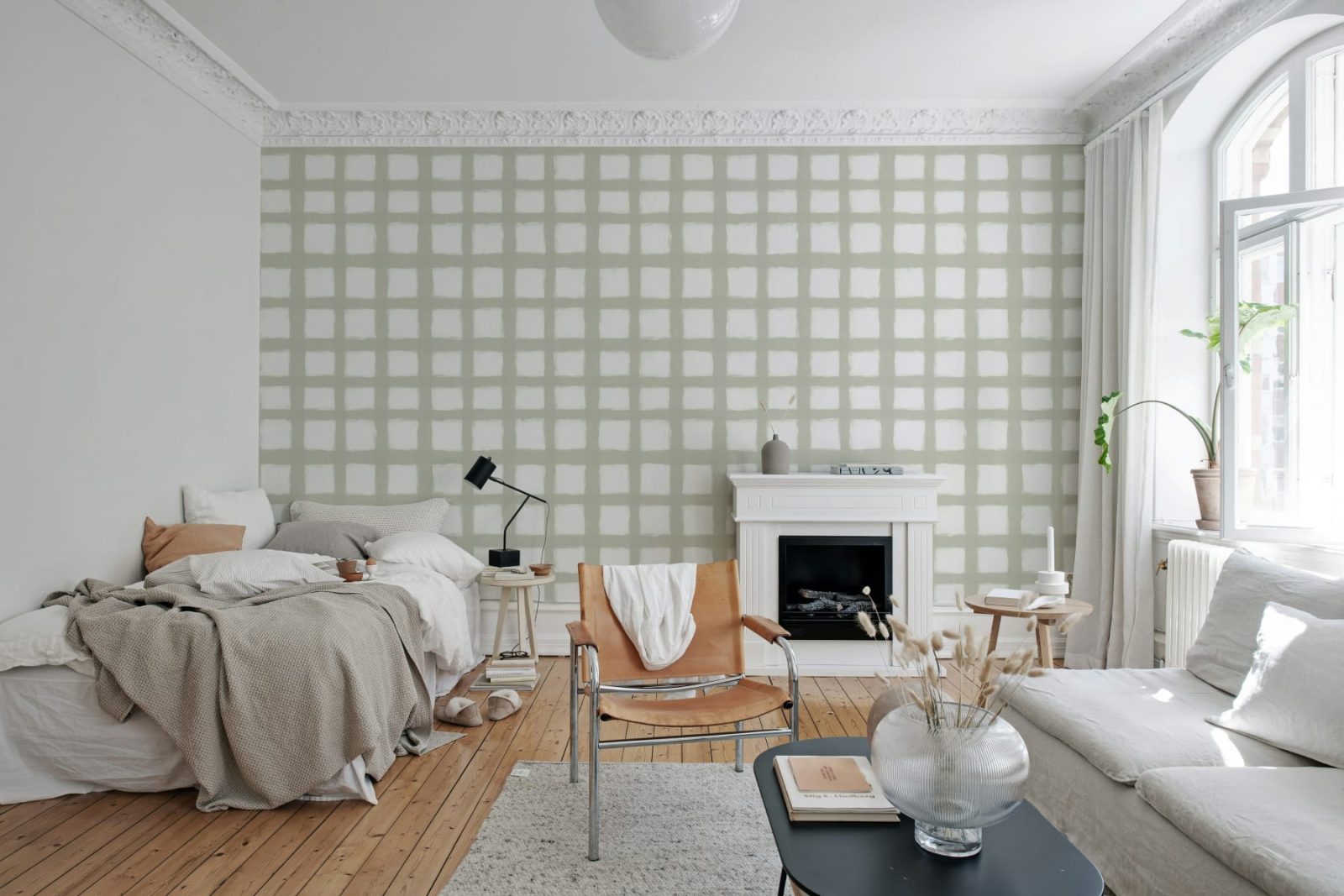 Painted Square, Beige, Rebel Walls 3